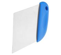 Racloir à Pâte en Acier Inoxydable avec Manche Plastique Bleu | Lame Tranchante, Prise Confortable, Découpe Précise, Raclage, Usage Maison et Cuisines Robustes