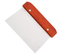 Racloir à Pâte Multifonction Maison en Acier Inoxydable | Manche Couleur Aléatoire, en Bois Foncé, Bords Lisses, Léger et Facile à Utiliser pour Gâteaux et Autres Préparations