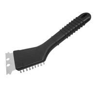 Fackelmann Brosse barbecue et racloir plancha 2 en 1 41586 – Inox, laiton, plastique, 22 cm