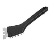 Fackelmann Brosse barbecue et racloir plancha 2 en 1 41586 – Inox, laiton, plastique, 22 cm