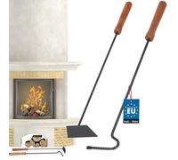 KOTARBAU® Racloir Cendres de Cheminée - Tisonnier - Grattoir a Cendre - Tisonnier Four à Bois - Grattoir Cheminée - Accessoires pour Poêle À Bois - Durable - Sécurisé - Fonctionnel