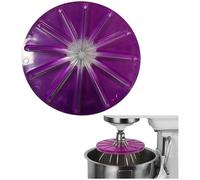 Racloir en silicone et protection anti-éclaboussures pour mixeur de cuisine compatible avec les fouets à six fils pour réduire les déchets de pâte et faciliter le nettoyage (E)