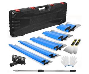 Racloir pour murs - Lame de raclage pour travaux de plâtrerie et d'enduit - 15–80 cm - Pour murs intérieurs - Durable - Bleu