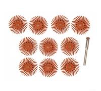 Radial Bristle Disc Kit 25mm 3mm Shank Polishing Wheel Nylon Abrasive Brush Set 10pcs Detail Polishing Kit Rotary Tool Polishing Wheels for Jewelry Cleaning 8 Grits Radial Discs 25mm Aluminum(320Grit)