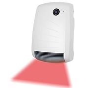 Radialight BALI Radiateur soufflant pour salle de bain mural programmable avec coque entièrement en métal avec contrôle précis de la température et gère automatiquement la puissance (1200W ou 2000W).