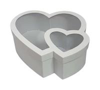 RadianceBiz Coffret Cadeau Décoratif En Forme de Cœur avec Couvercle, Idéal pour Les Femmes, Les Fleurs, Les Compositions Florales et Parfait pour L, Blanc