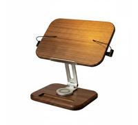 RadianceBiz de Lecture Support Livre Lutrin Porte Livre Repose Livre en Noyer avec Bras en Alliage d'Aluminium Ajustable et Base Clips Ressort Silicone Adapté aux Étudiants Bureau Maison