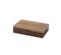 RadianceBiz Palette de Peinture Portable Boîte de Peinture Coffret d'Artiste Coffret de Plateau de Mélange en Bois Compact avec 24 Emplacements pour Pigments
