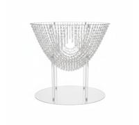 RadianceBiz Support de Présentation Acrylique Présentoir Colonne Piédestal Centre de Table Socle Acrylique Transparent Qui Capte la Lumière Rehausse les Bouquets , 60x60cm