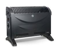 Briebe Convecteur électrique 128215.1 – 2000W, 3 niveaux, thermostat réglable – Noir