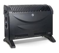 Briebe 128215.1 Convecteur électrique, radiateur à air chaud, thermostat réglable turbo-ventilateur noir
