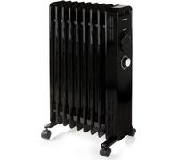 Radiateur à bain d'huile 2000W DOMO DO7327R, 9 éléments de chauffe, 3 niveaux de puissance, 42,5 x 28 x 64 cm, Noir
