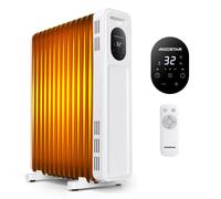 Radiateur à Bain d'huile 2500W 13 Eléments.Chauffage Electrique 3 Modes Minuterie 24h Protection Contre la Surchauffe.Économie d’én