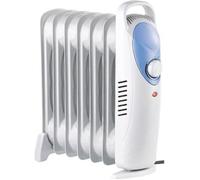Radiateur à bain d'huile - SICHLER - 800 W - Blanc - Fluide caloporteur - Electrique