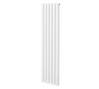 Radiateur à Colonne Ovale 1600mm x 360mm, Chauffage Moderne Vertical à Tube Ovale en Acier au Carbone Blanc Brillant, Cuisine Salon Salle de Bain [Brosse, Attaches Murales & Supports INCLUS]