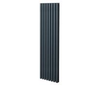 Radiateur à Colonne Ovale 1800mm x 480mm, Chauffage Moderne Vertical à Tube Ovale en Acier au Carbone Gris Anthracite Mat, Cuisine Salon Salle de Bain [Brosse, Attaches Murales & Supports INCLUS]
