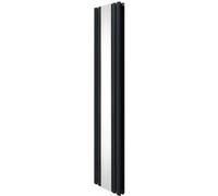 Radiateur à Colonne Ovale avec Miroir - 1800mm x 380mm - Gris Anthracite Gris G