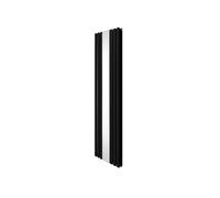 Radiateur à Colonne Ovale avec Miroir - 1800mm x 500mm - Noir