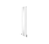 Radiateur à Colonne Ovale avec Miroir & Valves - 1800mm x 380mm - Blanc Blanc G