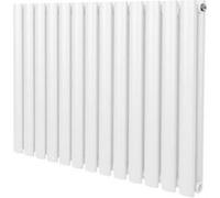 Radiateur à Colonne Ovale Chauffage Horizontal Blanc 600mm x 780mm Blanc G
