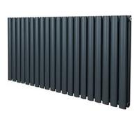 Radiateur à Colonne Ovale Chauffage Horizontal Gris Anthracite 600mm x 1200mm Gris G