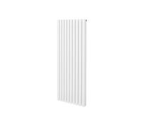 Radiateur à Colonne Ovale 1600mm x 600mm, Chauffage Moderne Vertical à Tube Ovale en Acier au Carbone Blanc Brillant, Cuisine Salon Salle de Bain [Brosse, Attaches Murales & Supports INCLUS]