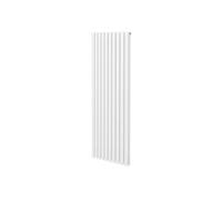 Radiateur à Colonne Ovale 1800mm x 600mm, Chauffage Moderne Vertical à Tube Ovale en Acier au Carbone Blanc Brillant, Cuisine Salon Salle de Bain [Brosse, Attaches Murales & Supports INCLUS]
