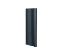 Radiateur à Colonne Ovale 1800mm x 600mm, Chauffage Moderne Vertical à Tube Ovale en Acier au Carbone Gris Anthracite Mat, Cuisine Salon Salle de Bain [Brosse, Attaches Murales & Supports INCLUS]