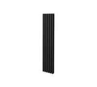 Radiateur à Colonne Ovale Chauffage Vertical Noir 1800mm x 360mm Noir G