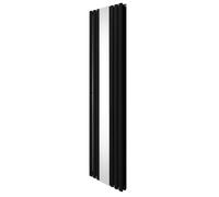 Radiateur à Colonne Ovale avec Miroir - 1800mm x 500mm - Noir