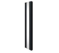 Radiateur à Colonne Ovale Miroir Intégré Vertical Gris Anthracite 1800 x 380mm