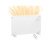 HomCom Radiateur électrique 1500W mural/au sol, minuterie 24 heures/hebdomadaire, thermostat, Blanc