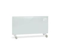 Klarstein Radiateur Electrique Mobile, Chauffage Electrique Mural 2000W à Faible Consommation d'Energie pour Maison, Salle de Bain, Convecteur, Radiateurs Electriques Silencieux,Thermostat, Roulettes