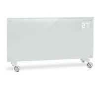 Klarstein Radiateur Electrique Mobile, Chauffage Electrique Mural 2000W à Faible Consommation d'Energie pour Maison, Salle de Bain, Convecteur, Radiateurs Electriques Silencieux,Thermostat, Roulettes
