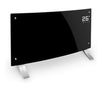 Radiateur à convection - Klarstein Bornholm Curved - 2000W - Minuterie - Blanc Noir G