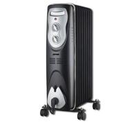 Radiateur à Huile Zephir ZRA1519 2000W 9 Éléments Noir Argent