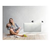 Radiateur à inertie pierre avec porte serviettes - Dual Kherr Curve 2.0 vertical - 1500W -