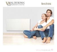 Radiateur à inertie Wifi Ardoise Blanche 1500W Horizontal - Valderoma AB1500W