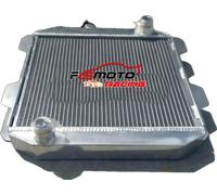 Radiateur, alliage d'aluminium, dimensions du noyau 415 mm x 355 mm x 56 mm, dimensions totales 500 mm, compatibilité Ford Capri MKII 2600/2800 V6, puissance de refroidissement accrue de 30 %.