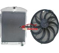 Radiateur, aluminium, dimensions du noyau 17,3" x 21,2" x 2,2", dimensions totales 20", compatible avec Chevy Car Street Rod 1940-1941, puissance de refroidissement augmentée de 30 %.