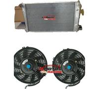 Radiateur, aluminium, dimensions du noyau 368 mm x 605 mm, dimensions totales 402 mm x 756 mm, compatibilité SAAB 9-5 1997-2010, puissance de refroidissement augmentée de 30 %.