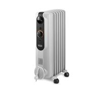 DeLonghi – Radiateur bain d'huile RadiaS Easytronic TRRSE0715 – 1500 W, mobile, anti-gel, blanc