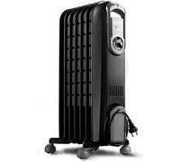 DeLonghi Radiateur à bain d'huile V550715.BG 1500 W 7 éléments minuterie 3 niveaux Noir