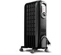 DeLonghi Radiateur à bain d'huile V550715.BG 1500 W 7 éléments minuterie 3 niveaux Noir