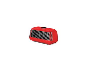 Radiateur céramique portable THOMSON Fifty Digital Vintage 1500W 2 niveaux Thermostat LED Télécommande Rouge