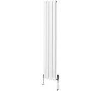 Radiateur Colonne Ovale & Robinet Thermostatique Blanc 1600 x 240mm Blanc G