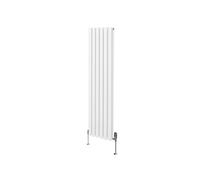 Radiateur Colonne Ovale & Robinet Thermostatique Blanc 1600 x 360mm