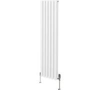 Radiateur Colonne Ovale & Robinet Thermostatique Blanc 1600 x 360mm Blanc G