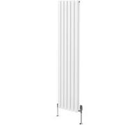 Radiateur Colonne Ovale & Robinet Thermostatique Blanc 1800 x 360mm Blanc G