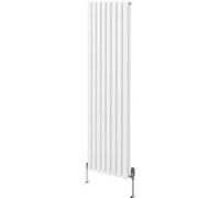 Radiateur Colonne Ovale & Robinet Thermostatique Blanc 1800 x 480mm Blanc G